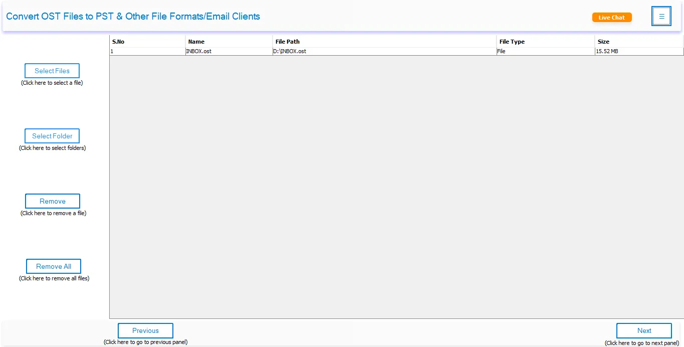 Single File/Select Folder